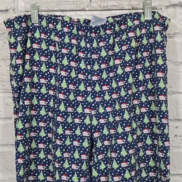 Men's Vineyard Vines Santa Hat Whale Christmas Tree Cotton Lounge Pants Medium - Picture 2 of 8